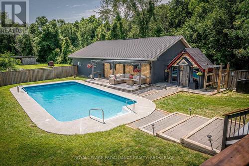 4422 Highway 15, Kingston, ON - Outdoor With In Ground Pool With Deck Patio Veranda With Backyard