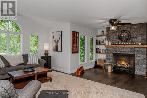 4422 Highway 15, Kingston, ON - Indoor Photo Showing Living Room With Fireplace