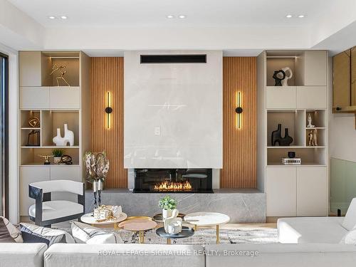 551 Broadway Ave, Toronto, ON - Indoor Photo Showing Living Room With Fireplace