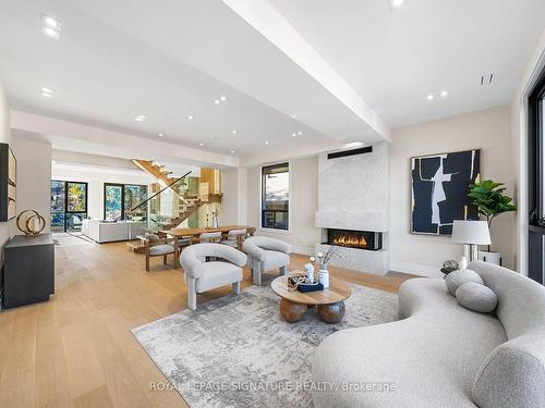 551 Broadway Ave, Toronto, ON - Indoor Photo Showing Living Room With Fireplace