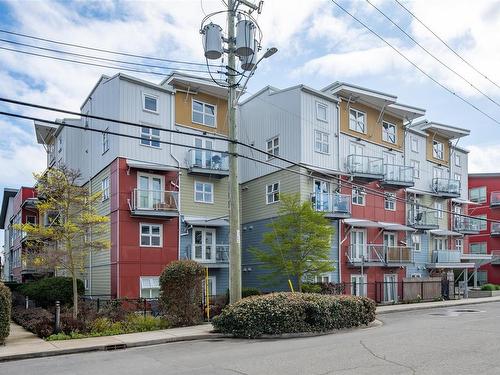 402-787 Tyee Rd, Victoria, BC - Outdoor With Balcony With Facade