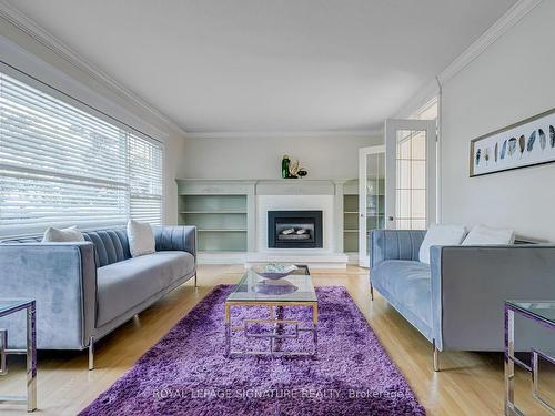 383 Maplehurst Ave, Oakville, ON - Indoor Photo Showing Living Room With Fireplace