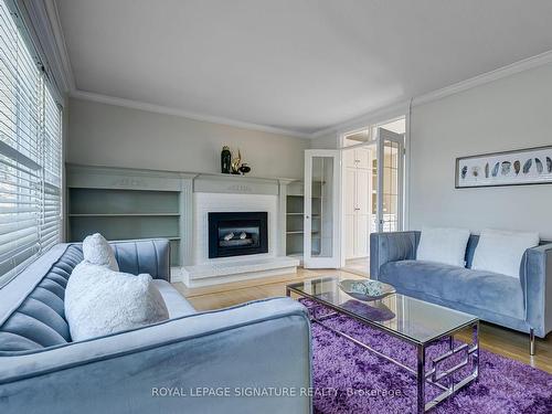 383 Maplehurst Ave, Oakville, ON - Indoor Photo Showing Living Room With Fireplace