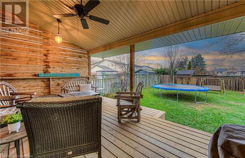 Covered deck with privacy and view facing west - 6 Fran Ellen Crescent, Kitchener, ON - Outdoor With Deck Patio Veranda With Exterior