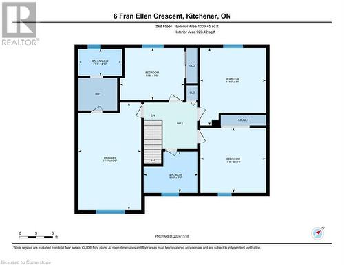 Floor Plan for bedroom level - 6 Fran Ellen Crescent, Kitchener, ON - Other