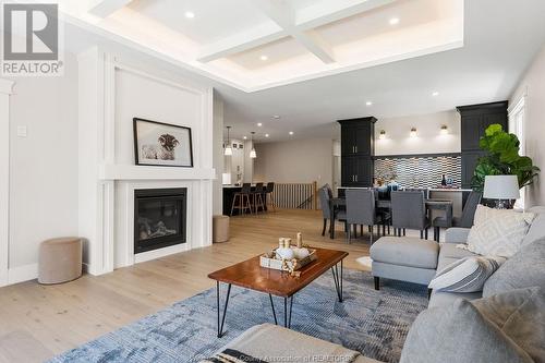 1584 Jasperson Drive, Kingsville, ON - Indoor Photo Showing Living Room With Fireplace