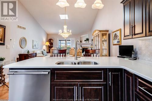 44 Queens Hill Crescent, Leamington, ON - Indoor Photo Showing Kitchen With Double Sink