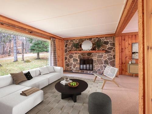 Salon - 139 Côte Commandant, Mont-Tremblant, QC - Indoor Photo Showing Living Room With Fireplace