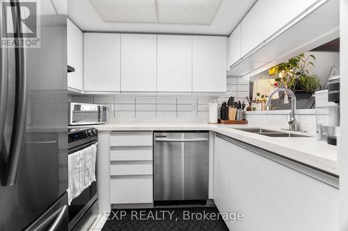 706 - 75 King Street E, Mississauga, ON - Indoor Photo Showing Kitchen With Stainless Steel Kitchen With Double Sink