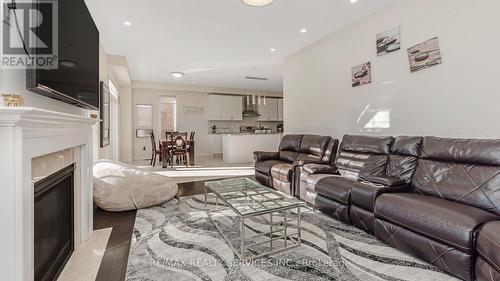 76 Elmcrest Drive, Brampton, ON - Indoor Photo Showing Living Room With Fireplace