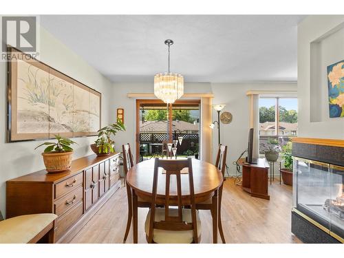 151 8 Avenue Sw Unit# 23, Salmon Arm, BC - Indoor Photo Showing Dining Room With Fireplace