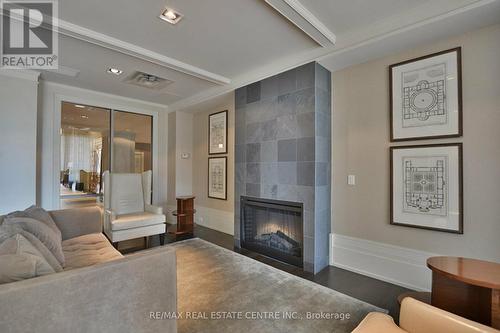 2604 - 388 Prince Of Wales Drive, Mississauga, ON - Indoor Photo Showing Living Room With Fireplace