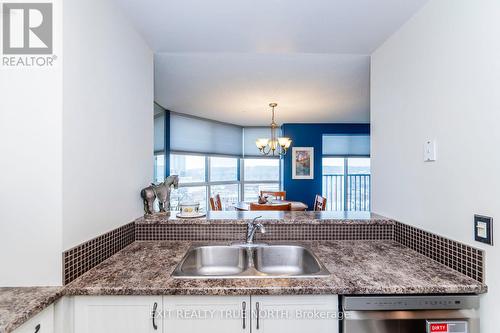 1502 - 140 Dunlop Street E, Barrie, ON - Indoor Photo Showing Kitchen With Double Sink