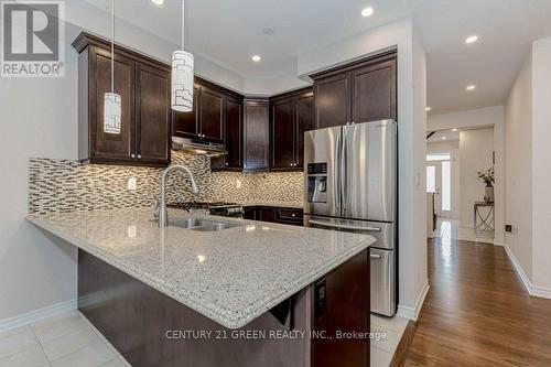 450 Hinton Terrace, Milton, ON - Indoor Photo Showing Kitchen With Stainless Steel Kitchen With Double Sink With Upgraded Kitchen