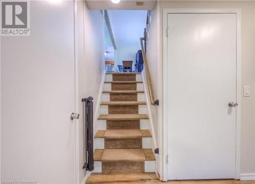 Staircase featuring hardwood / wood-style flooring - 8 Gerrard Avenue, Cambridge, ON - Indoor Photo Showing Other Room