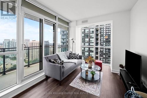 3202 - 4065 Brickstone Mews, Mississauga (Creditview), ON - Indoor Photo Showing Living Room