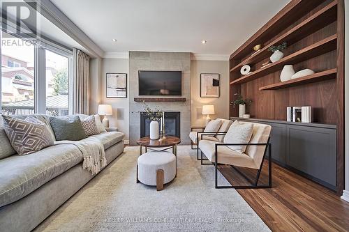 24 Rainbow Crescent, Whitby, ON - Indoor Photo Showing Living Room With Fireplace