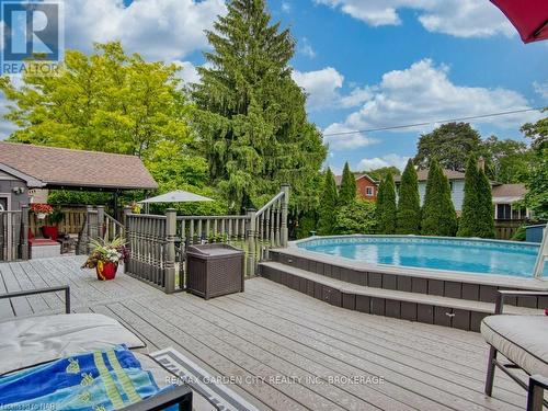 3480 Callan Street, Niagara Falls, ON - Outdoor With Above Ground Pool With Deck Patio Veranda