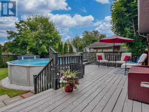 3480 Callan Street, Niagara Falls, ON - Outdoor With Above Ground Pool With Deck Patio Veranda