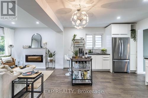 212 Sixth Street, Toronto, ON - Indoor Photo Showing Living Room With Fireplace