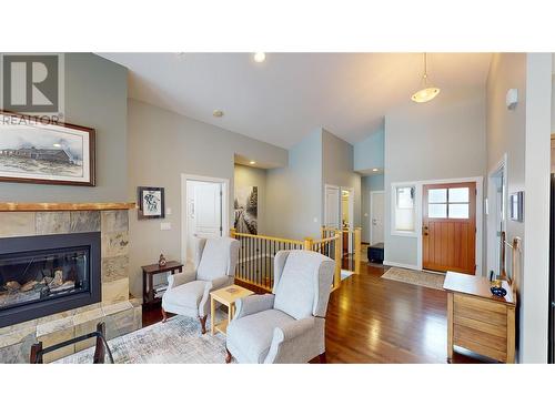 222 Boulder Creek, Cranbrook, BC - Indoor Photo Showing Living Room With Fireplace