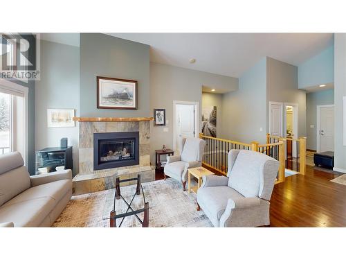 222 Boulder Creek, Cranbrook, BC - Indoor Photo Showing Living Room With Fireplace