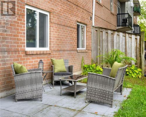 View of patio / terrace - 276 Eiwo Court Unit# 105, Waterloo, ON - Outdoor With Deck Patio Veranda With Exterior