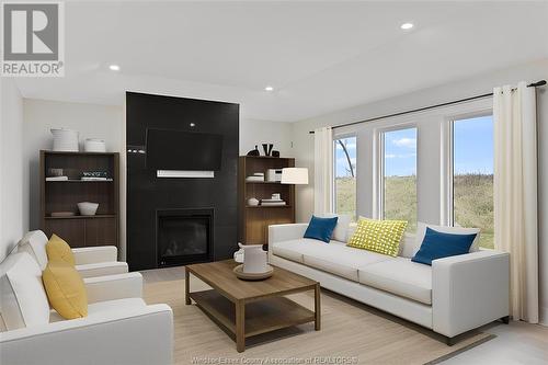 1249 Campana Crescent, Lakeshore, ON - Indoor Photo Showing Living Room With Fireplace