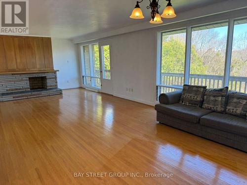 147 Burbank Drive, Toronto, ON - Indoor Photo Showing Living Room With Fireplace