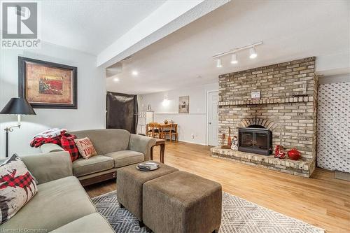 In-law suite living room - 756 King Road, Burlington, ON - Indoor Photo Showing Living Room With Fireplace