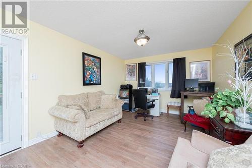 Home office with hardwood / wood-style floors and a textured ceiling - 9202 9Th Line, Halton Hills, ON - Indoor Photo Showing Living Room