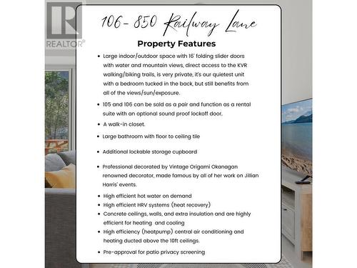 850 Railway Lane Unit# 106, Okanagan Falls, BC - Other