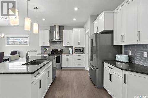 519 Secord Manor, Saskatoon, SK - Indoor Photo Showing Kitchen With Double Sink With Upgraded Kitchen