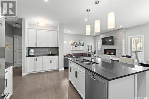 519 Secord Manor, Saskatoon, SK - Indoor Photo Showing Kitchen With Double Sink With Upgraded Kitchen