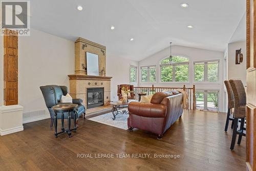 132 Country Carriage Way, Ottawa, ON - Indoor Photo Showing Living Room With Fireplace