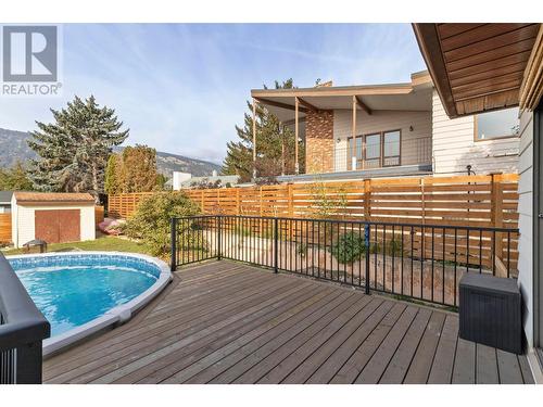 15638 Greenhow Road, Lake Country, BC - Outdoor With Above Ground Pool With Deck Patio Veranda With Exterior