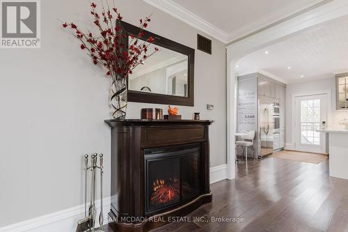 1225 Simcoe Street S, Oshawa, ON - Indoor Photo Showing Living Room With Fireplace