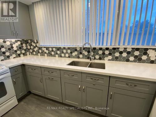 206 - 3695 Kaneff Crescent, Mississauga, ON - Indoor Photo Showing Kitchen With Double Sink