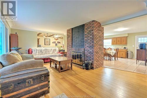 9630 Walker Road, Mcgregor, ON - Indoor Photo Showing Living Room With Fireplace