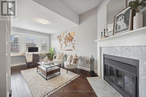 821 Red Maple Court, Whitby, ON - Indoor Photo Showing Living Room With Fireplace