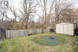 View of yard with a storage unit - 