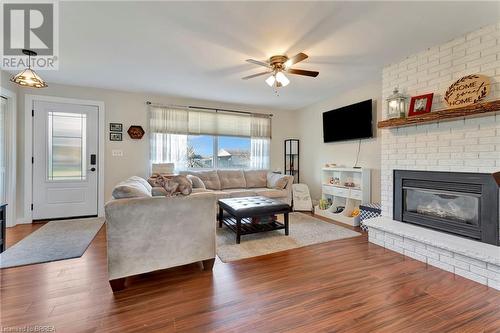 6 Woodhouse Avenue, Port Dover, ON - Indoor Photo Showing Living Room With Fireplace