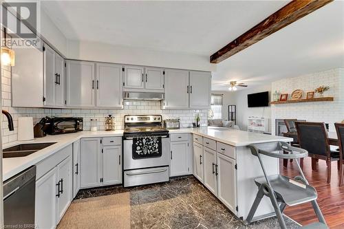 6 Woodhouse Avenue, Port Dover, ON - Indoor Photo Showing Kitchen With Double Sink