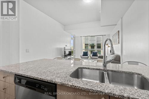 408 - 65 Yorkland Boulevard, Brampton, ON - Indoor Photo Showing Kitchen With Double Sink