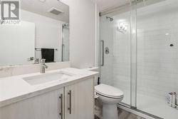 Lower level bathroom with a stand-up shower - 