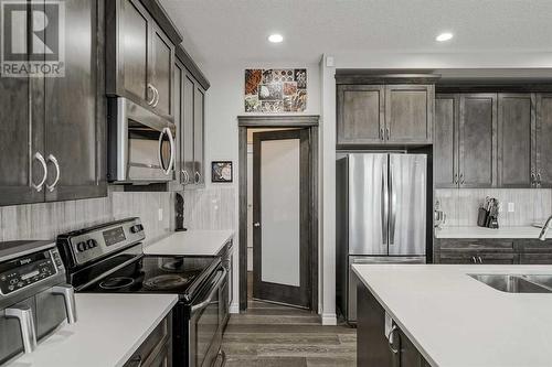 34 Mahogany Close Se, Calgary, AB - Indoor Photo Showing Kitchen With Stainless Steel Kitchen