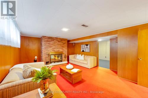 53 Aspendale Drive, Toronto, ON - Indoor Photo Showing Living Room With Fireplace