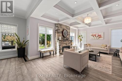 1648 Roslyn Avenue, Innisfil, ON - Indoor Photo Showing Living Room With Fireplace