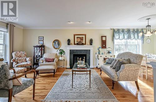 Living/Dining Area - 8 Compass Rose Court, Bedford, NS - Indoor Photo Showing Living Room With Fireplace