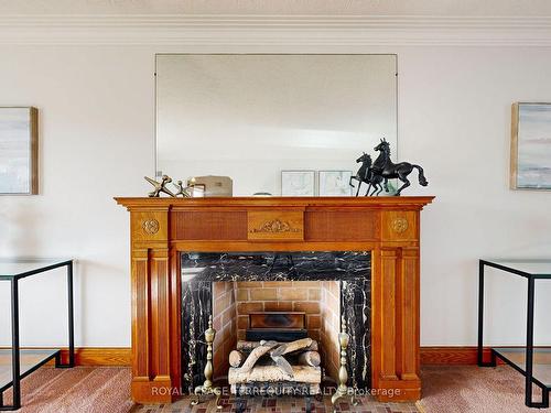 202 Rustic Rd, Toronto, ON - Indoor Photo Showing Other Room With Fireplace